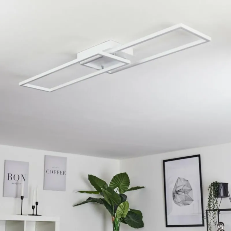 hofstein Plafonnier Hyacinthe LED Chrome, Blanc, 1 lumière