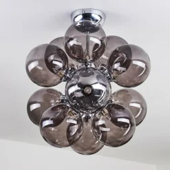 hofstein Plafonnier Hyco Chrome, 12 lumières