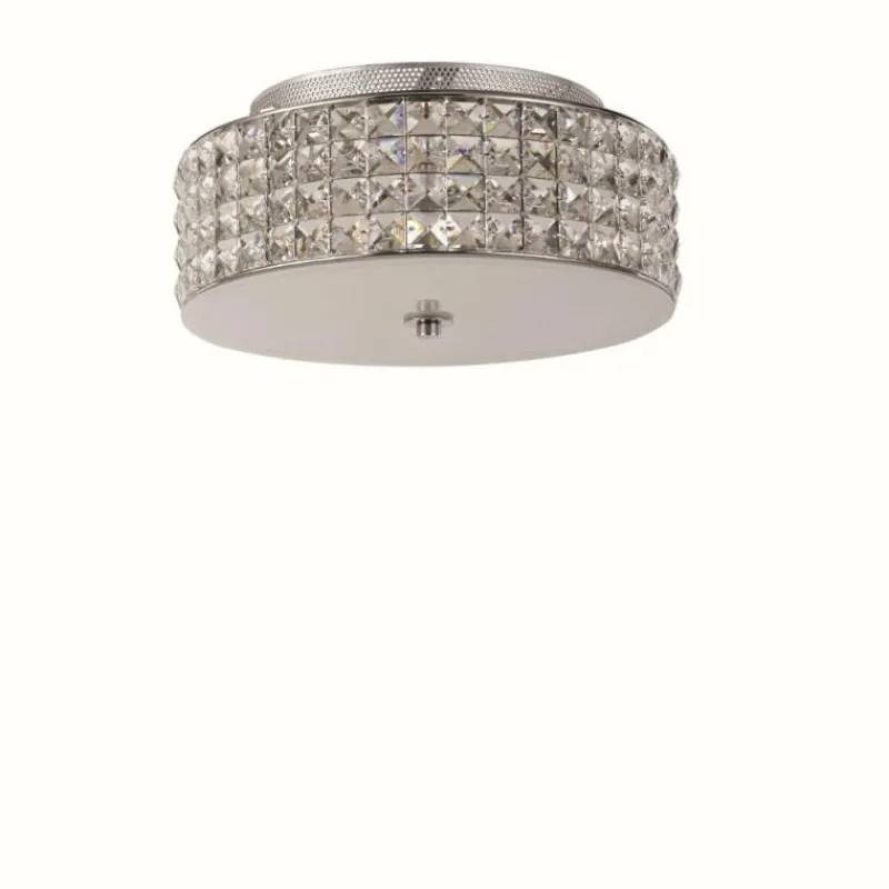 Luminaires Ideallux Plafonnier Ideal Lux ROMA Chrome, Aspect cristal, 4 lumières* Plafonniers