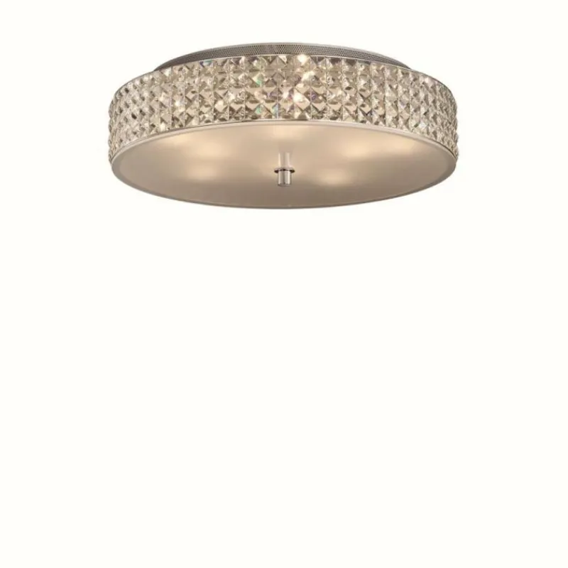 Luminaires Ideallux Plafonnier Ideal Lux ROMA Chrome, Aspect cristal, 9 lumières* Plafonniers