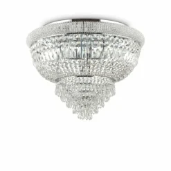 Luminaires Antiques-Luminaires Ideallux Plafonnier Ideallux DUBAI Chrome, 24 lumières