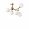 Lampes À Boules-Luminaires Ideallux Plafonnier Ideallux NODI Laiton, 5 lumières