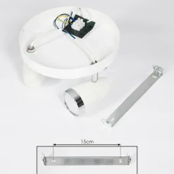 hofstein Plafonnier Idlewild LED Chrome, Blanc, 3 lumières