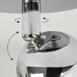 Idual Plafonnier Olivine LED Chrome, 1 lumière, Télécommandes, Changeur de couleurs