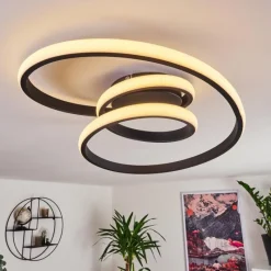 hofstein Plafonnier Ignal LED Noir, 1 lumière