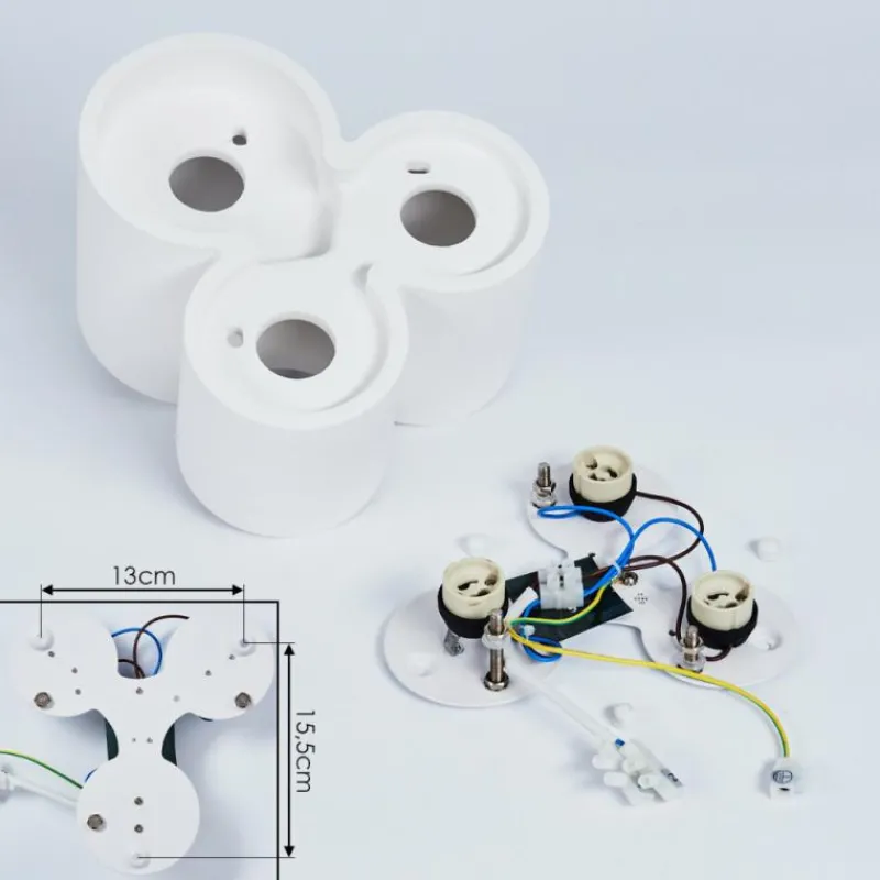 hofstein Plafonnier Ililai Blanc, 3 lumières