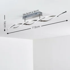 hofstein Plafonnier Imatro LED Nickel mat, 2 lumières