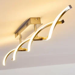 hofstein Plafonnier Imatro LED Nickel mat, 2 lumières