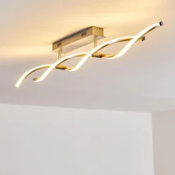 hofstein Plafonnier Imatro LED Nickel mat, 2 lumières