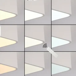 hofstein Plafonnier Iriondo LED Blanc, 1 lumière, Télécommandes