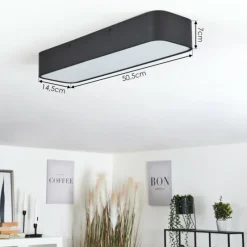 Lampe Plafonnier Iriondo LED Noir, 1 lumière, Télécommandes* Éclairage Led