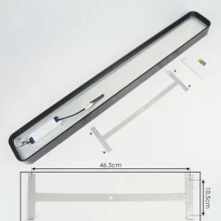 hofstein Plafonnier Iriondo LED Noir, 1 lumière, Télécommandes