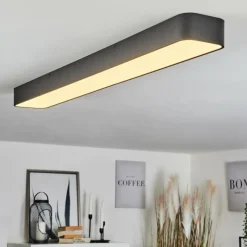 hofstein Plafonnier Iriondo LED Noir, 1 lumière, Télécommandes