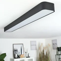 hofstein Plafonnier Iriondo LED Noir, 1 lumière, Télécommandes