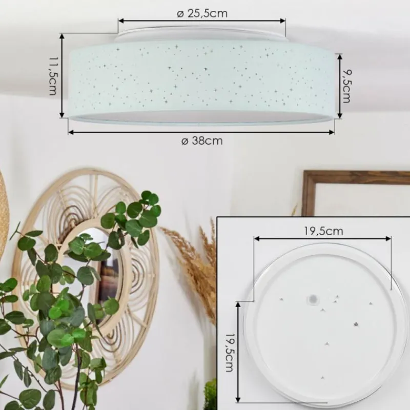 Lampes En Tissu-hofstein Plafonnier Jakkila LED Blanc, 1 lumière