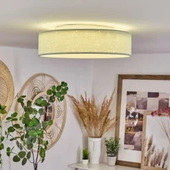 Lampes En Tissu-hofstein Plafonnier Jakkila LED Blanc, 1 lumière
