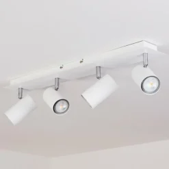 hofstein Plafonnier Javel Chrome, Blanc, 4 lumières* Spots Et Projecteurs