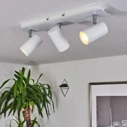 hofstein Plafonnier Javel Chrome, Blanc, 3 lumières* Spots Et Projecteurs