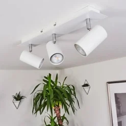 hofstein Plafonnier Javel Chrome, Blanc, 3 lumières* Spots Et Projecteurs