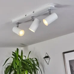 hofstein Plafonnier Javel Chrome, Blanc, 3 lumières* Spots Et Projecteurs