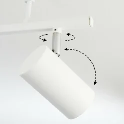 hofstein Plafonnier Javel Chrome, Blanc, 6 lumières