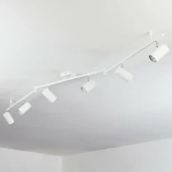 hofstein Plafonnier Javel Chrome, Blanc, 6 lumières