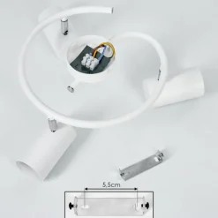 hofstein Plafonnier Javel Chrome, Blanc, 3 lumières* Spots Et Projecteurs