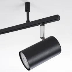 hofstein Plafonnier Javel Chrome, Noir, 6 lumières