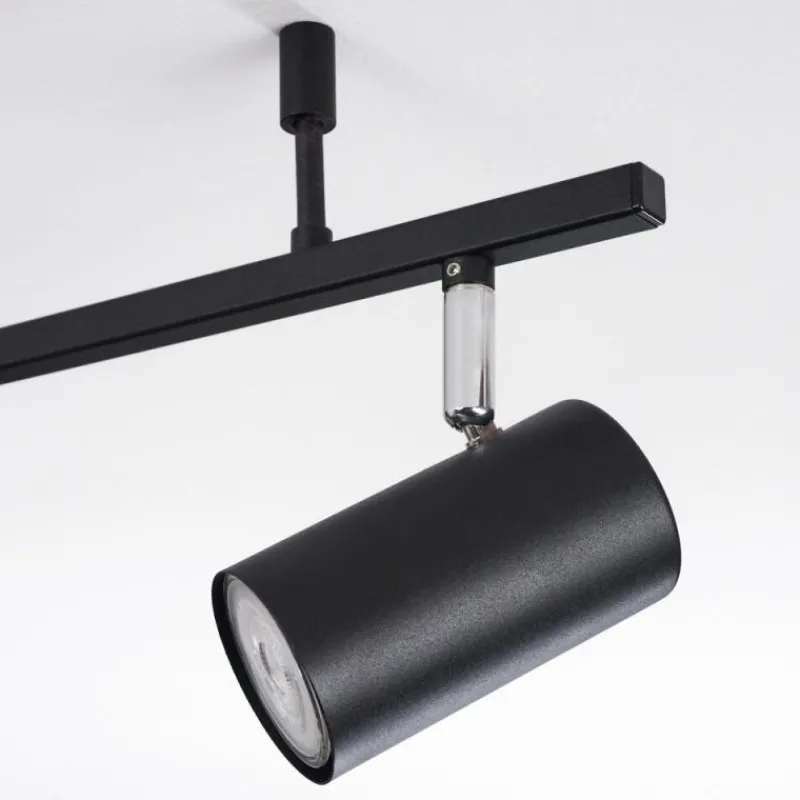 hofstein Plafonnier Javel Chrome, Noir, 6 lumières