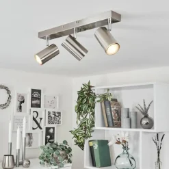 hofstein Plafonnier Javel Chrome, Nickel mat, 3 lumières