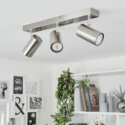 hofstein Plafonnier Javel Chrome, Nickel mat, 3 lumières