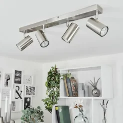 hofstein Plafonnier Javel Chrome, Nickel mat, 4 lumières