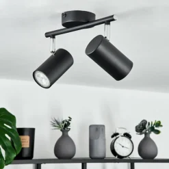 hofstein Plafonnier Javel Noir, 2 lumières* Spots Et Projecteurs