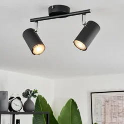 hofstein Plafonnier Javel Noir, 2 lumières* Spots Et Projecteurs