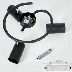 hofstein Plafonnier Javel Noir, 3 lumières* Spots Et Projecteurs