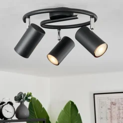 hofstein Plafonnier Javel Noir, 3 lumières* Spots Et Projecteurs