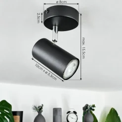 hofstein Plafonnier Javel Noir, 1 lumière* Spots Et Projecteurs