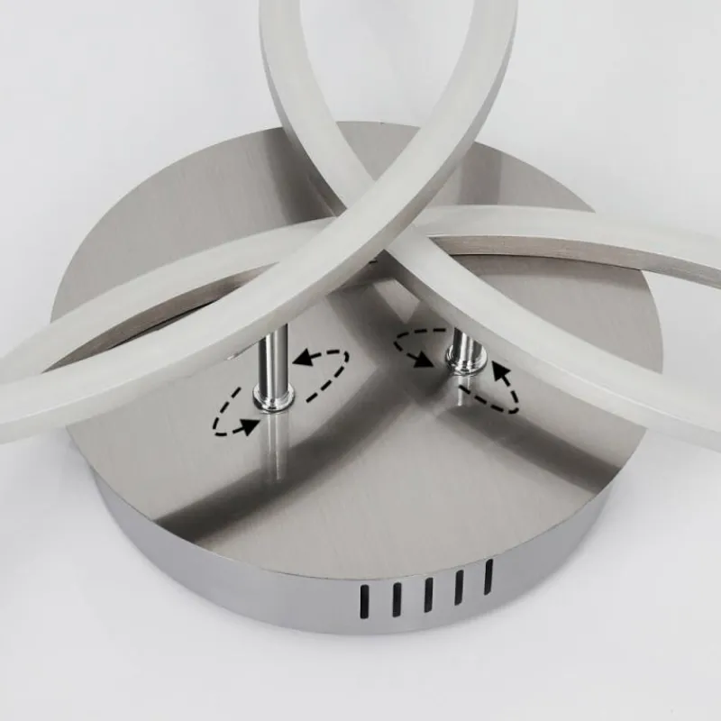 hofstein Plafonnier Johsa LED Nickel mat, Argenté, 3 lumières