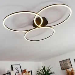 hofstein Plafonnier Johsa LED Noir, 3 lumières