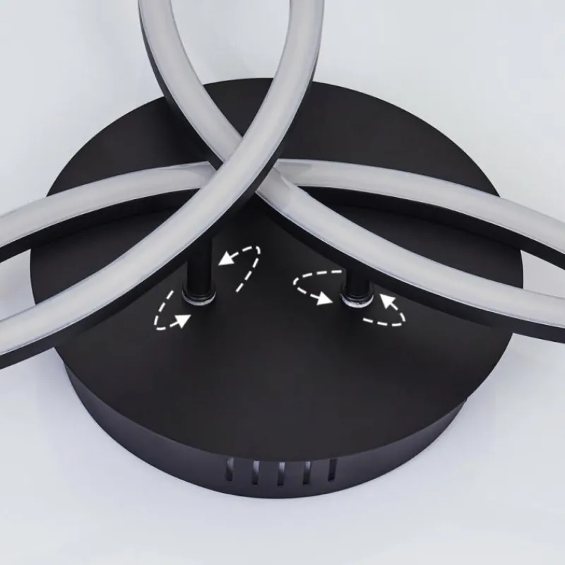 hofstein Plafonnier Johsa LED Noir, 3 lumières