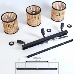 hofstein Plafonnier Jonas Noir, 3 lumières