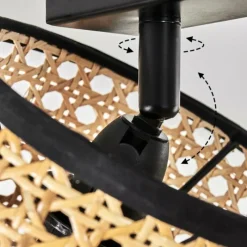 Style Boho-Chic-hofstein Plafonnier Jonas Noir, 2 lumières