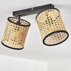 Style Boho-Chic-hofstein Plafonnier Jonas Noir, 2 lumières