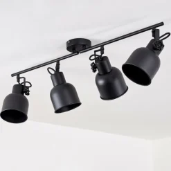 Lampes Industrielles-hofstein Plafonnier Juliboy Noir, 4 lumières