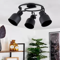 Lampes Industrielles-hofstein Plafonnier Juliboy Noir, 3 lumières