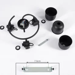 Lampes Industrielles-hofstein Plafonnier Juliboy Noir, 3 lumières