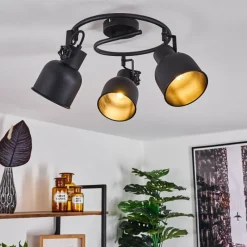 Lampes Industrielles-hofstein Plafonnier Juliboy Noir, 3 lumières