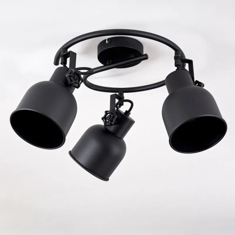 Lampes Industrielles-hofstein Plafonnier Juliboy Noir, 3 lumières