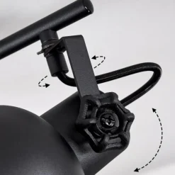 Lampes Industrielles-hofstein Plafonnier Juliboy Noir, 2 lumières