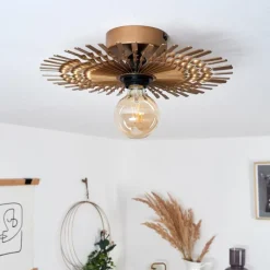 Lampes Dorées-hofstein Plafonnier Julie Or, Noir, 1 lumière